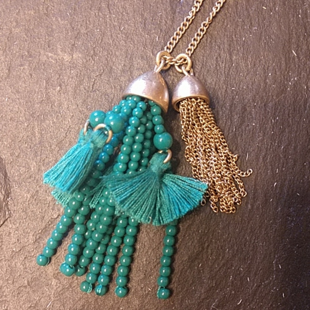 J Crew tassle necklace